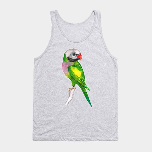 Moustached parakeet Tank Top by Bwiselizzy